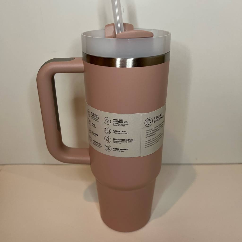 Stanley 30 oz. Quencher H2.0 FlowState Tumbler, Pink Dusk