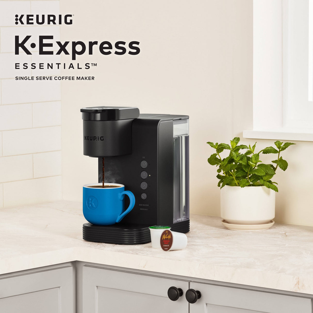 Keurig K-Express Essentials Black Single Serve K-Cup Pod Coffee Maker