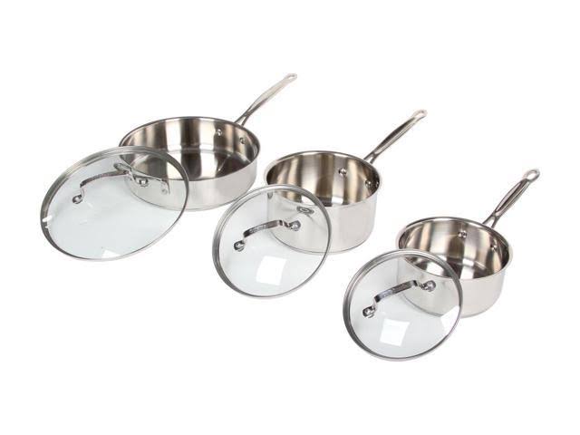 Cuisinart Chef's 11 Piece Classic Stainless Steel Cookware Set, Silver